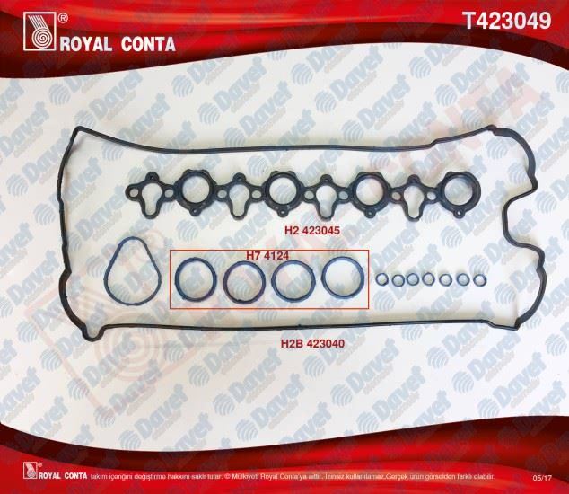 ROYAL T423049 Conta Ust Kapak Lastik Master Ii-Iii 2.5dci G9u